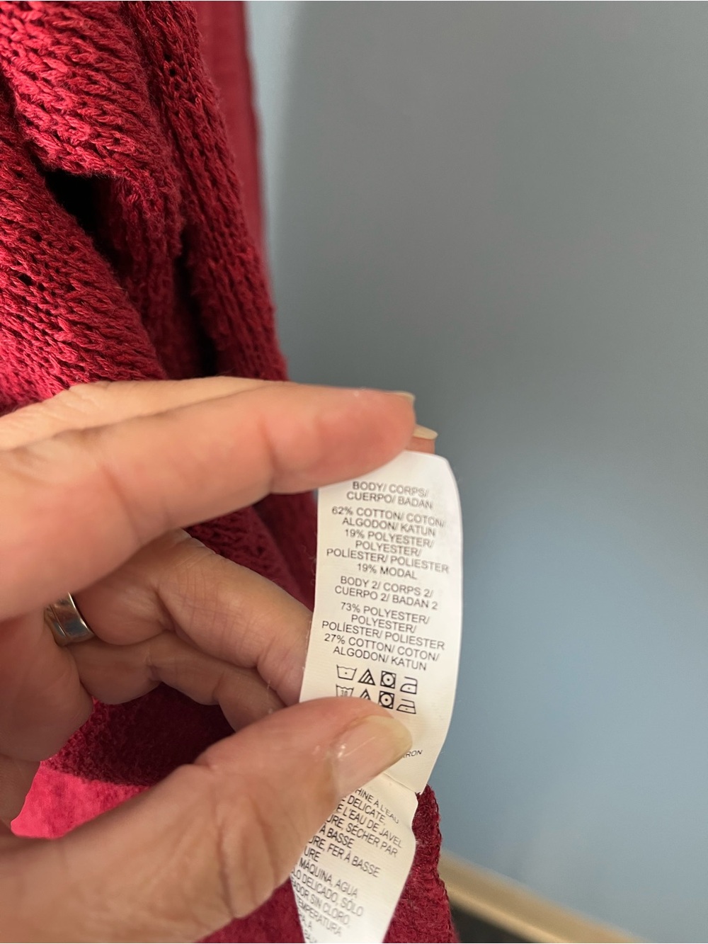 Lucky Brand Red Draped Open-Front Cardigan - Picture 4 of 4